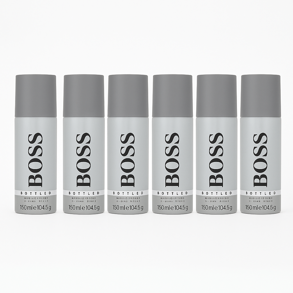 Hugo Boss Bottled 150ml Deodorant Spray (Pack of 6) - UK Free Delivery