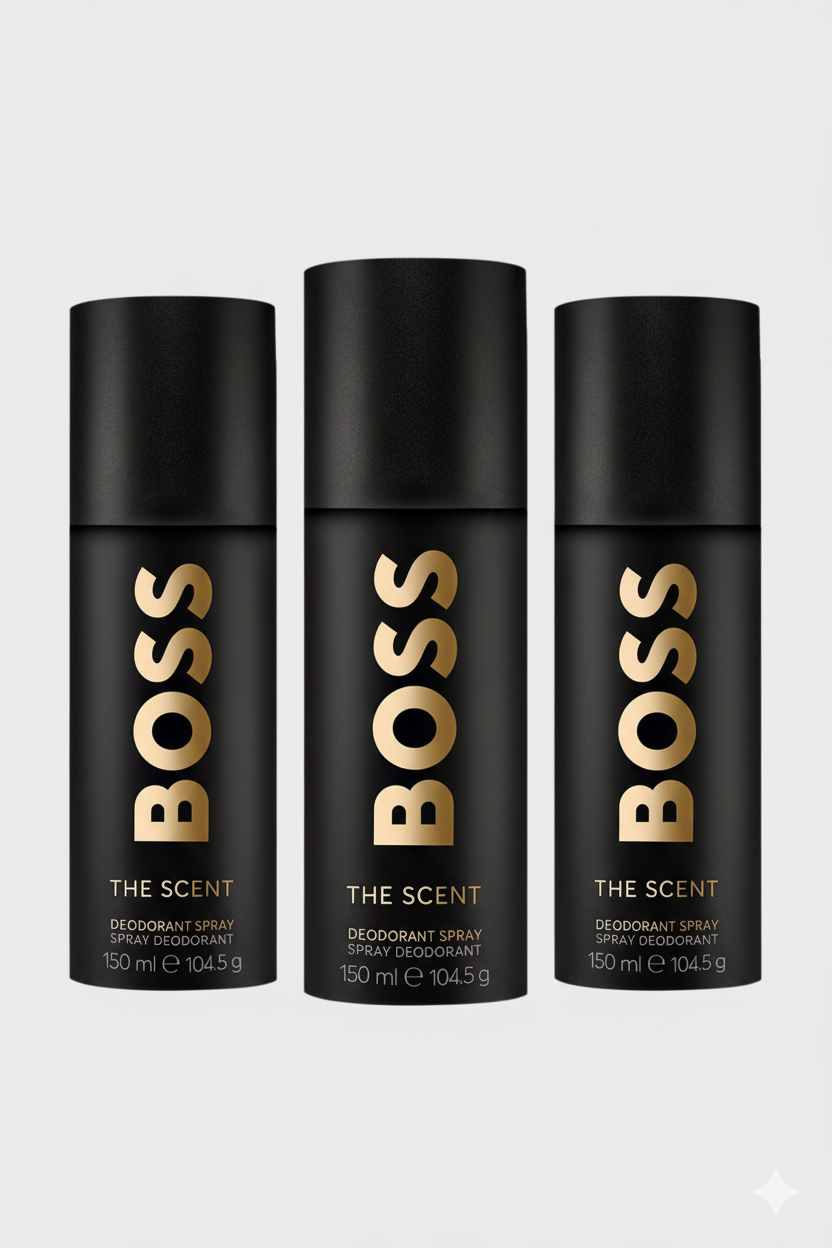 Hugo Boss The Scent Deodorant Spray 150ml (Pack of 3)