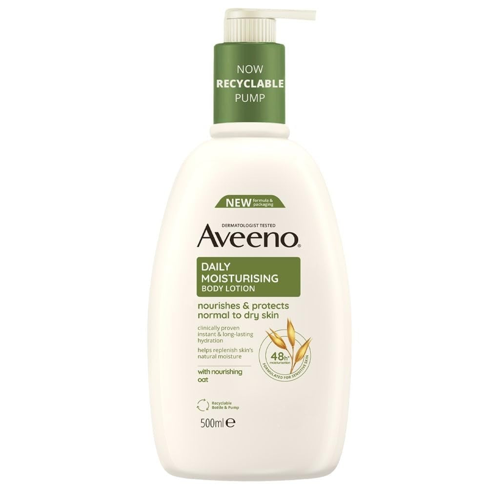 Aveeno Daily Moisturising Lotion 500ml Pump (Pack of 2) - Free UK Delivery