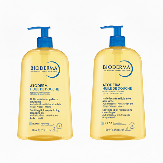 BIODERMA Atoderm Shower Cleansing Oil Body Wash- 1000ml (Pack of 2) - Free UK Delivery