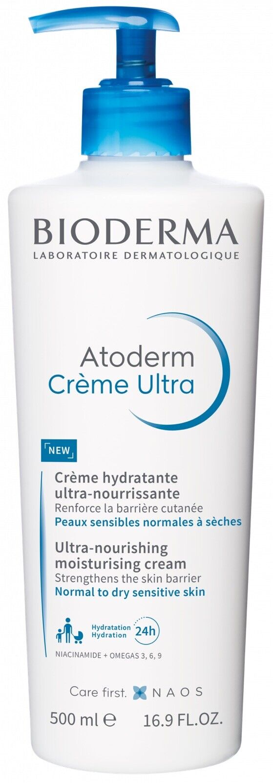 Bioderma Atoderm Ultra-Nourishing Moisturising Cream 500ml - (Pack of 2) Free UK Delivery