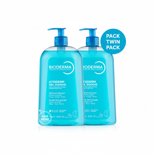 Bioderma Atoderm Shower Gel - Normal, Dry & Sensitive Skin 1L - Free UK Delivery (Pack of 2)