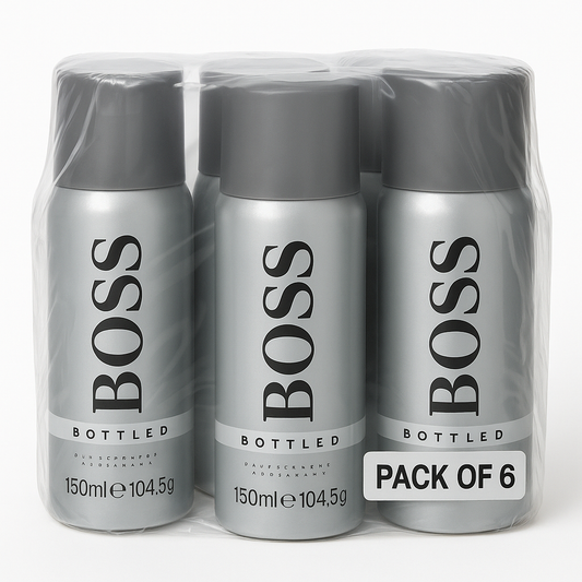 Hugo Boss Bottled 150ml Deodorant Spray (Pack of 6) - UK Free Delivery