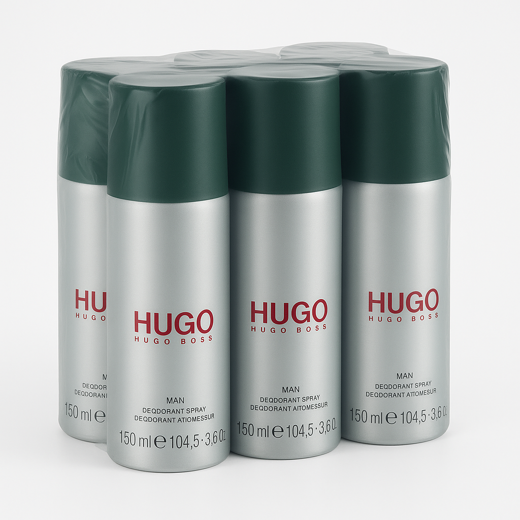Hugo Boss Boss Man Deodorant Spray 150ml (Pack of 6) - Free UK Delivery