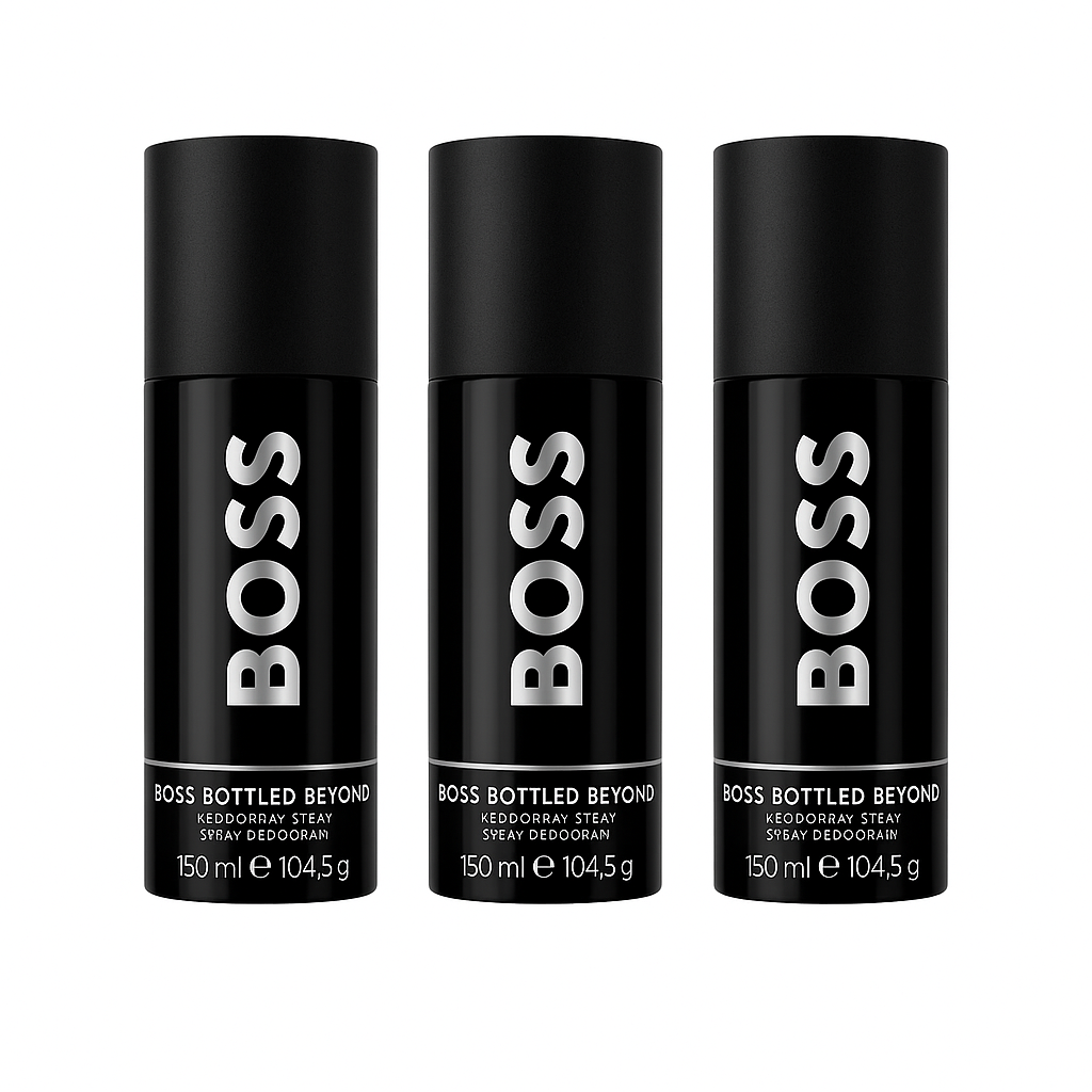 Hugo Boss Bottled Beyond Deodorant Spray 150 ml (Pack of 3) - Free UK Delivery