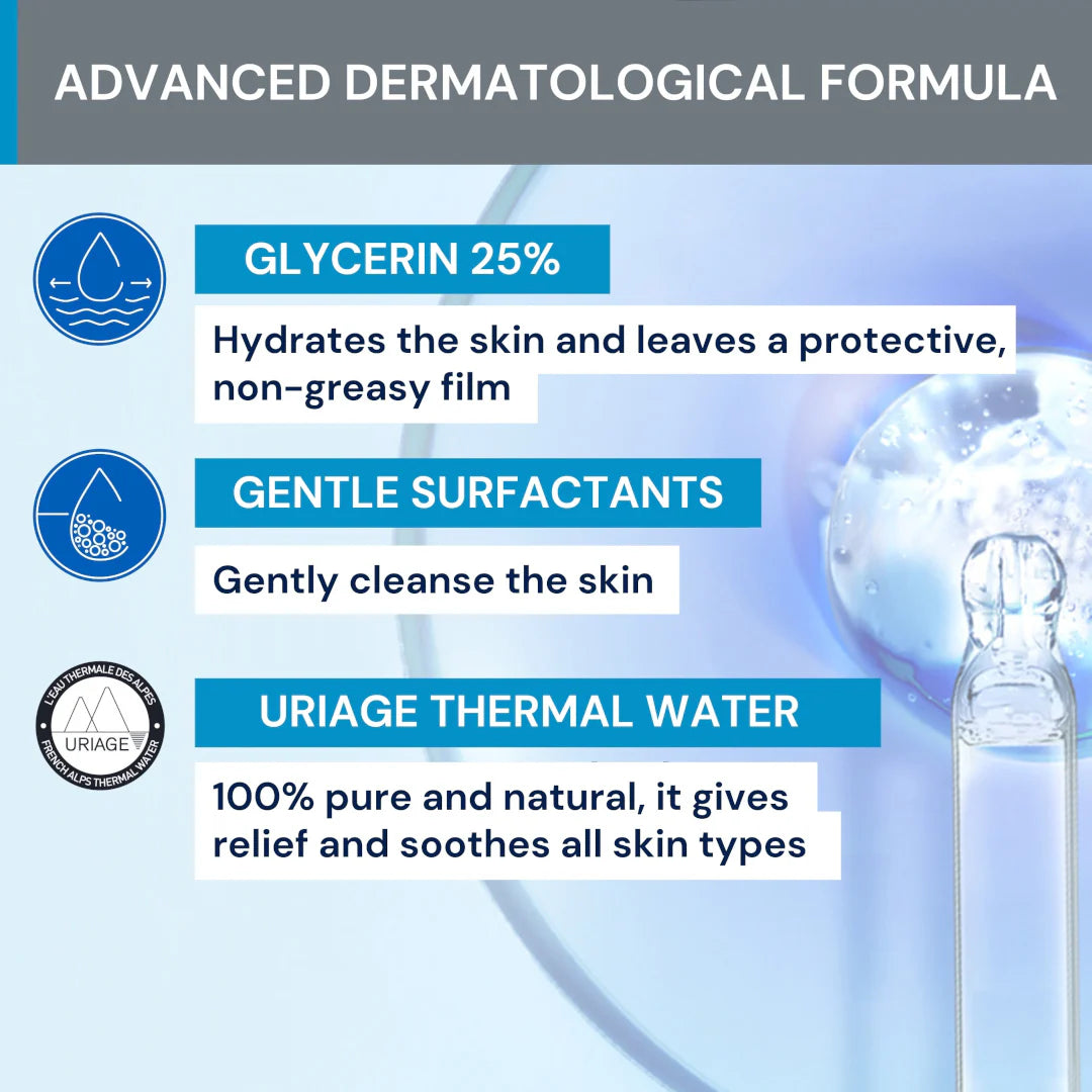 Uriage Cleansing Shower - Body & Face Oil 1 L (Pack of 1) - Free UK Delivery