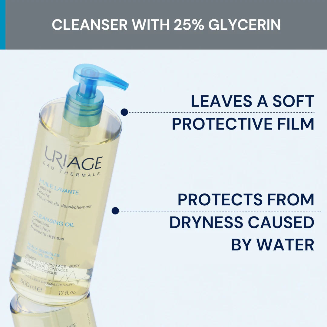 Uriage Cleansing Shower - Body & Face Oil 1 L (Pack of 1) - Free UK Delivery